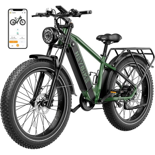 Brawn Electric Bike for Adults, 750W Fat Tire Ebikes with 48V 18Ah Removable Battery, 26'' Wheel Electric Mountain Bike, Hydraulic Front Fork Electric Bicycles