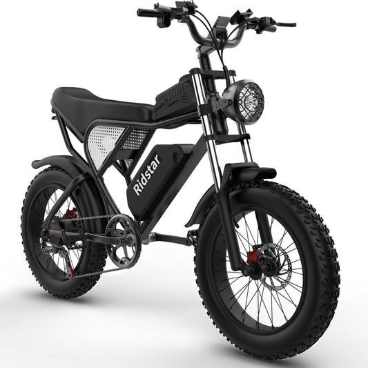 Electric Bike for Adults , 20" Fat Tire Electric Motorcycle,1000W Electric Bike with Removable 48V/20Ah Battery E-Bike Shimano 7 Full Suspension Electric Bicycle
