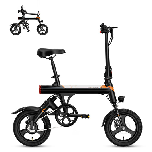 EB3 Electric Bike for Adults, 350W Folding Electric Bicycle with 270Wh Battery, 14" Foldable Commuter City Ebike for Teens, 3 Levels Assist