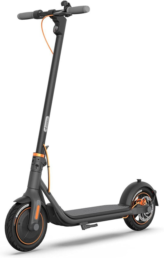 Ninebot F40 Electric Kick Scooter, 350W Powerful Motor, 10-Inch Pneumatic Tire, Foldable Commuter Electric Scooter for Adults, Dark Grey