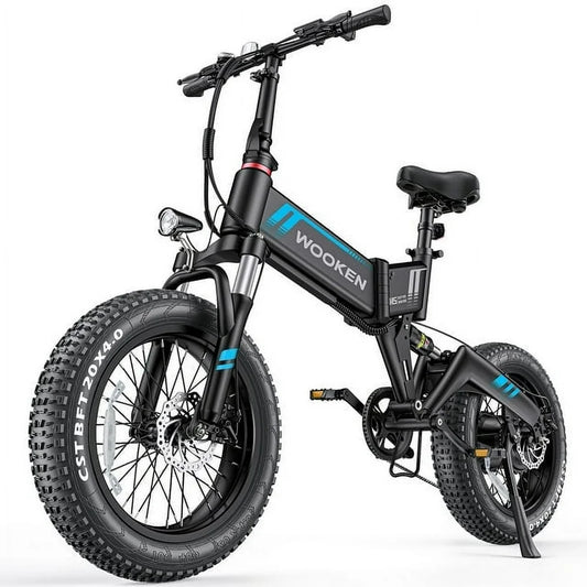 Electric Bike, 20''X4.0 Fat Tire Electric Bike for Adults, 500W 20MPH Foldable Electric Bicycle with 48V 10Ah Built-In Battery, Shimano 7 Speed Wheels Electric Bike, Dual Shock Absorber